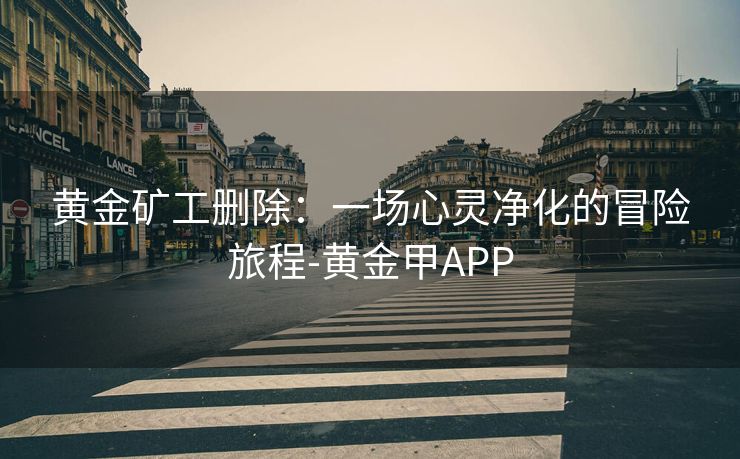 黄金矿工删除：一场心灵净化的冒险旅程-黄金甲APP
